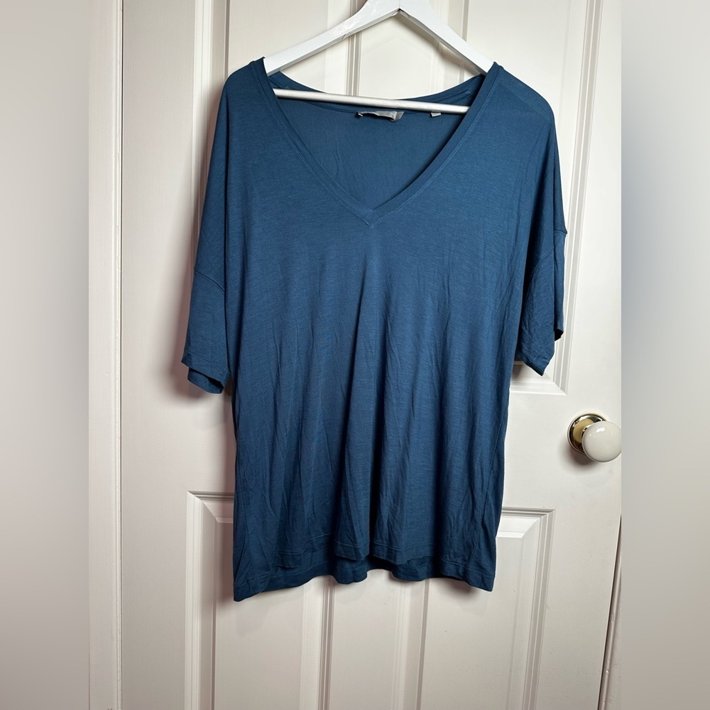 Vince Blue V-Neck Top